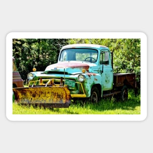 Blue Snowplow Truck Sticker